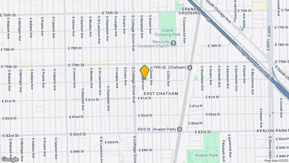 835 E 80th St Map and Location Details