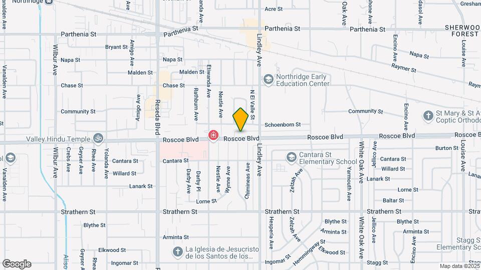 18145 Roscoe Blvd Map and Location Details