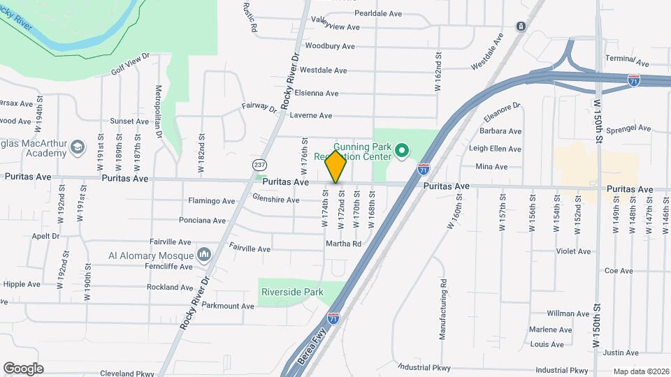 17209 Puritas Ave Mapa y Detalles de la Ubicación