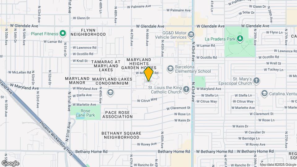 4562 W Maryland Ave Map and Location Details