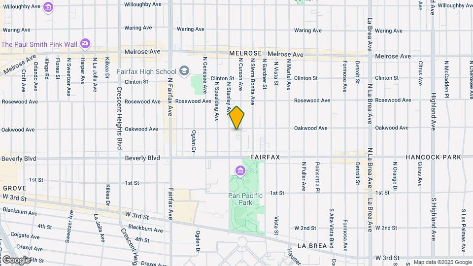 361 1/2 N Curson Ave Map and Location Details