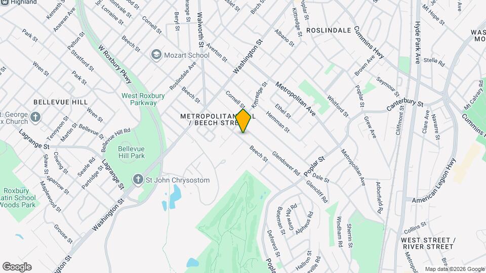 466 Beech St, Unit 1 Map and Location Details