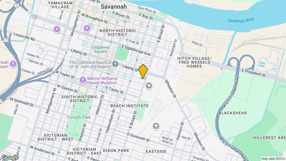 555 E Harris St Map and Location Details