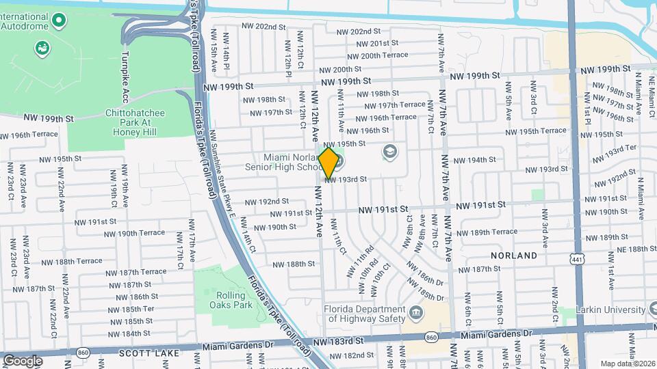1160 NW 193rd St Map and Location Details