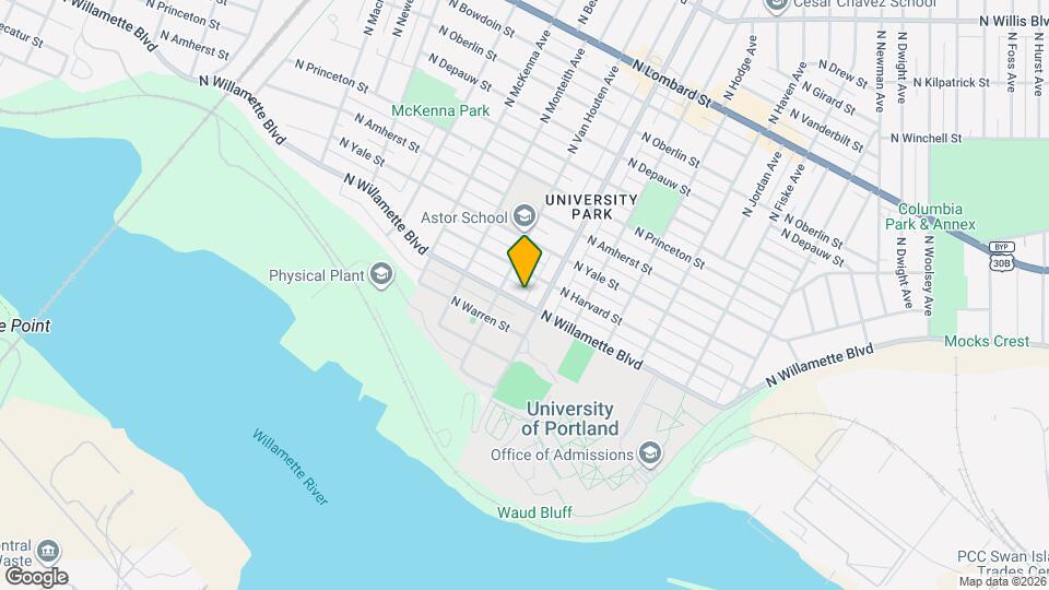 5329 N Willamette Blvd Map and Location Details
