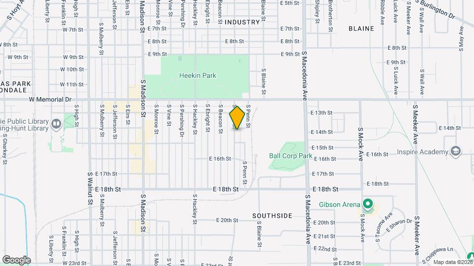 2108 S Grant St Map and Location Details