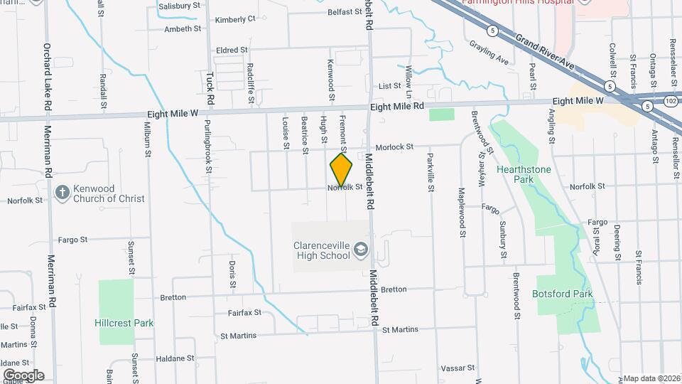 29559 Norfolk St Map and Location Details