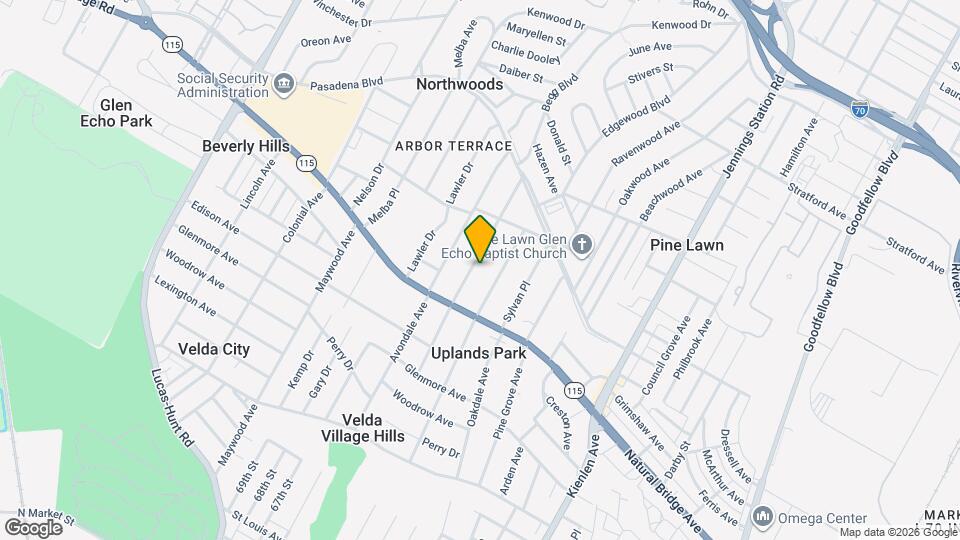 3720 Manola Ave Map and Location Details