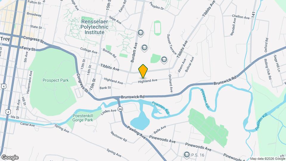 1849 Highland Ave, Unit Apt 1 Map and Location Details