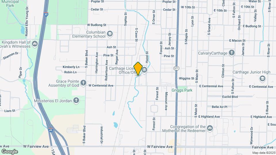 1503 S Case St Map and Location Details