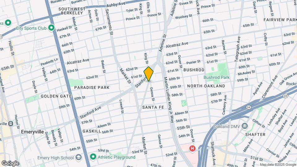 5942 Adeline St Map and Location Details