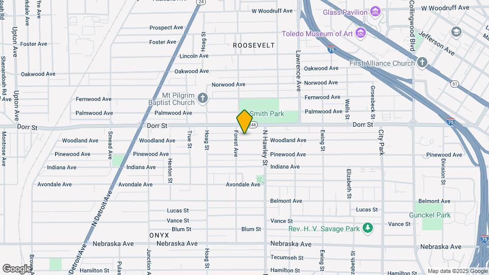 1044 Woodland Ave Map and Location Details