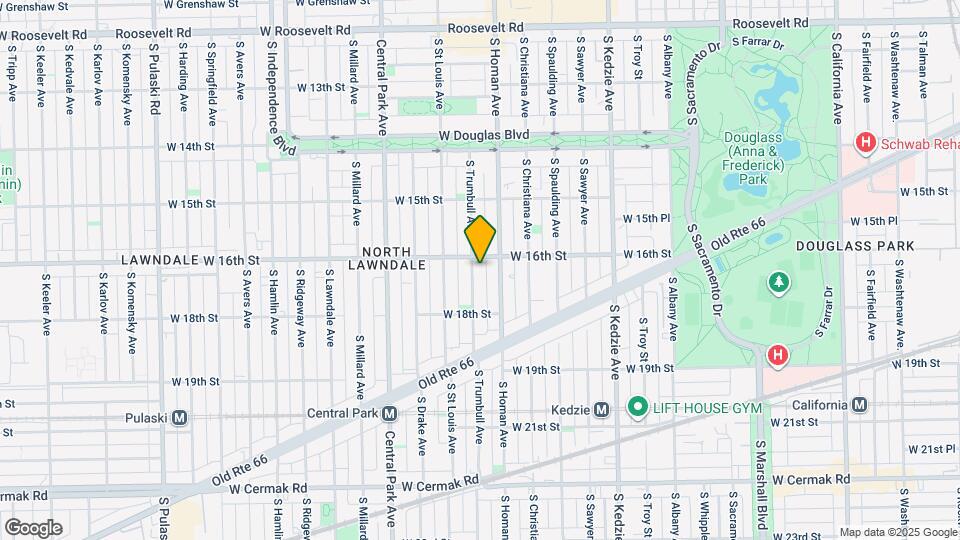 1611 S Trumbull Ave Map and Location Details