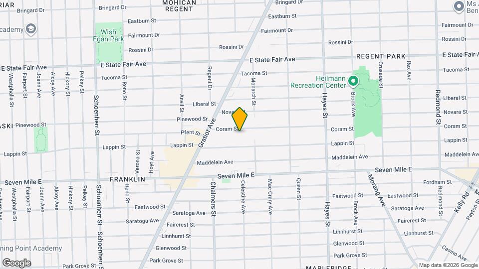 14504 Coram St Map and Location Details