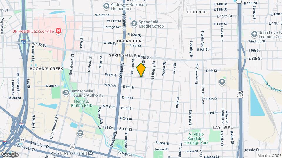 136 E 6th St Map and Location Details