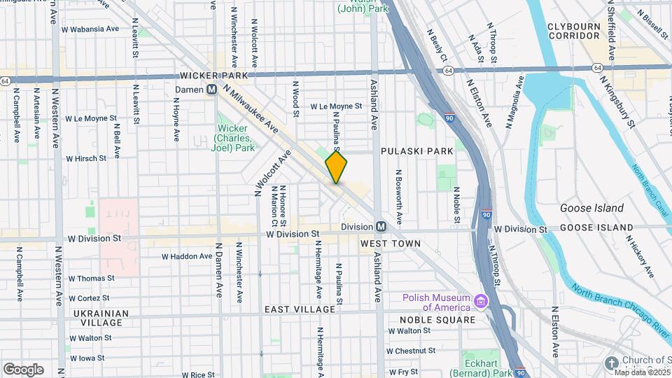 1310 N Milwaukee Ave Map and Location Details