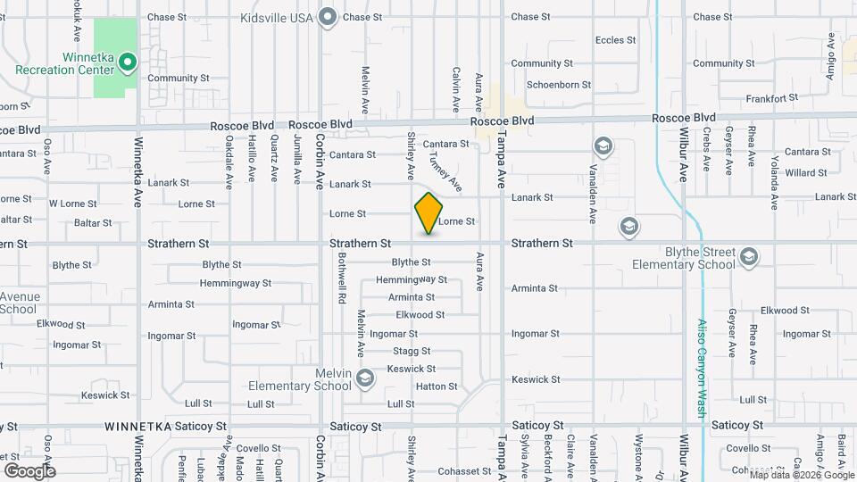 19455 Strathern St Map and Location Details