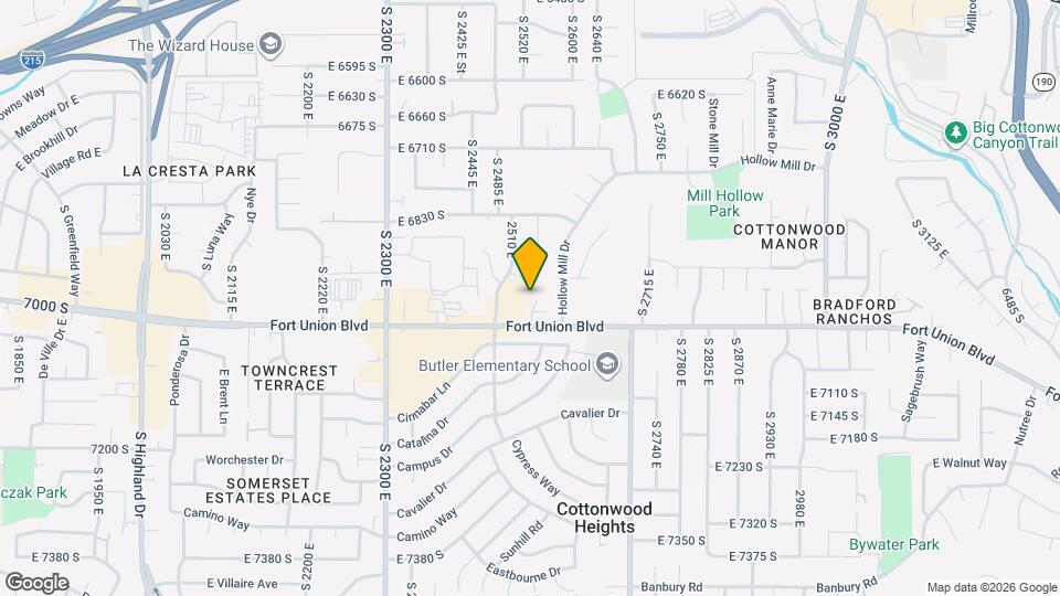 6958 S Sunrise Hills Cir Mapa y Detalles de la Ubicación