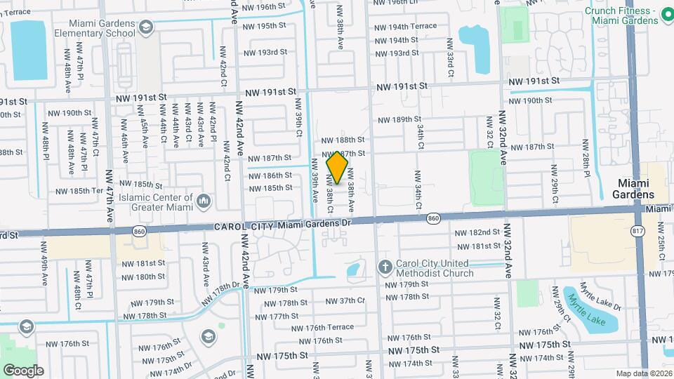 3835 NW 185th St Map and Location Details