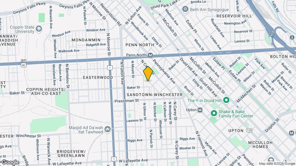 1614 N Calhoun St Map and Location Details