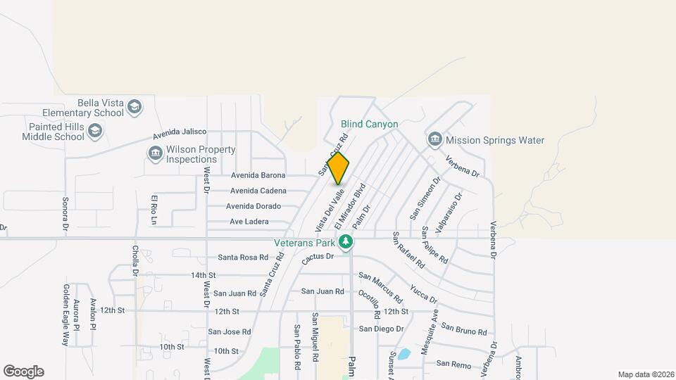 9673 Vista Del Valle Map and Location Details