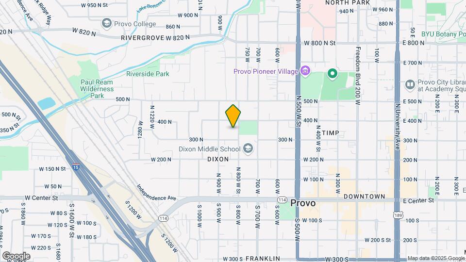 343 N 800 W Map and Location Details