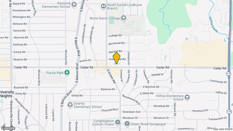 14509 Cedar Rd-Unit -Upper Map and Location Details