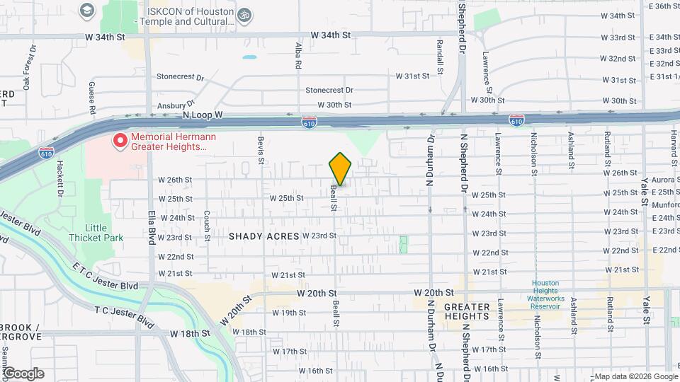 1057 W 25th St Map and Location Details