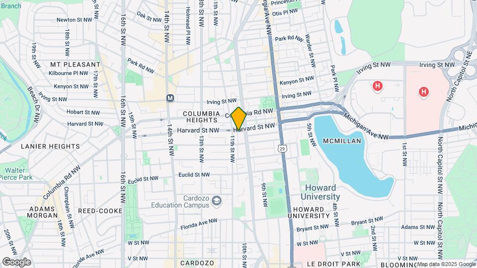 1012 Harvard St NW Map and Location Details