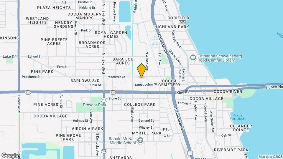 619 Peachtree St-Unit -8, Cocoa, Fl 32922 Map and Location Details