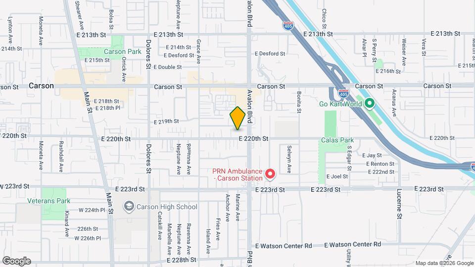 Carson Terrace Senior Apartment Map and Location Details
