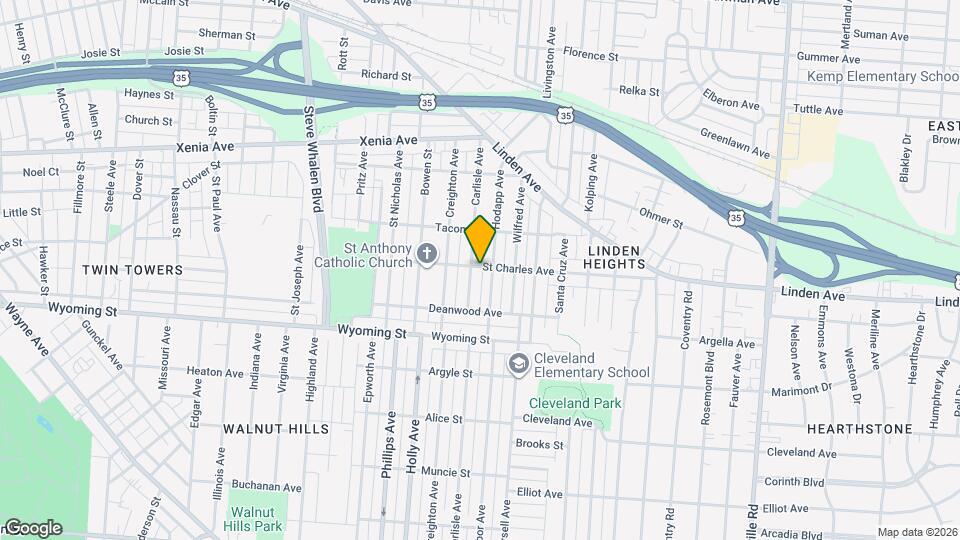 2012 St Charles Ave Map and Location Details