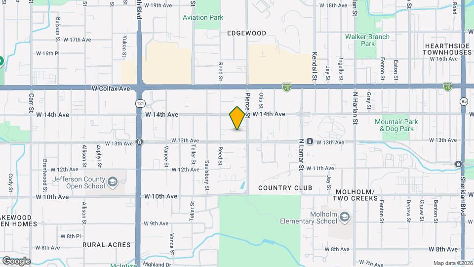 6907 W 13th Ave Map and Location Details