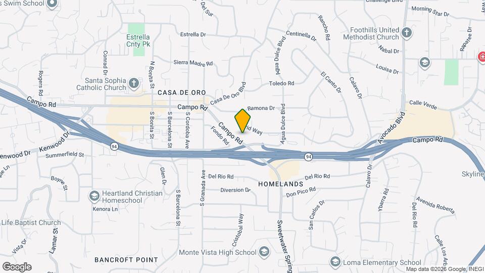 10154 Campo Rd Map and Location Details