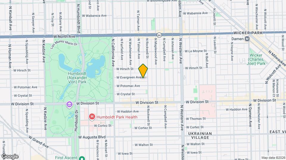 2613 W Evergreen Ave, Unit # 01F Mapa y Detalles de la Ubicación