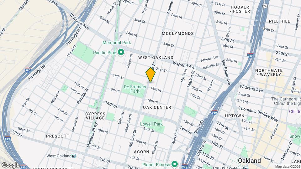 1810 Adeline St Map and Location Details