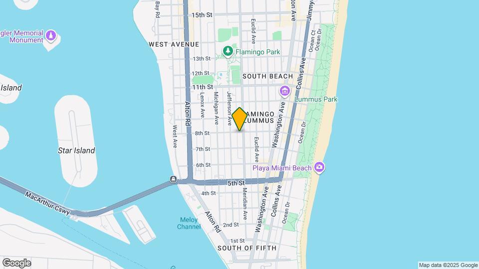 756 Meridian Ave Map and Location Details