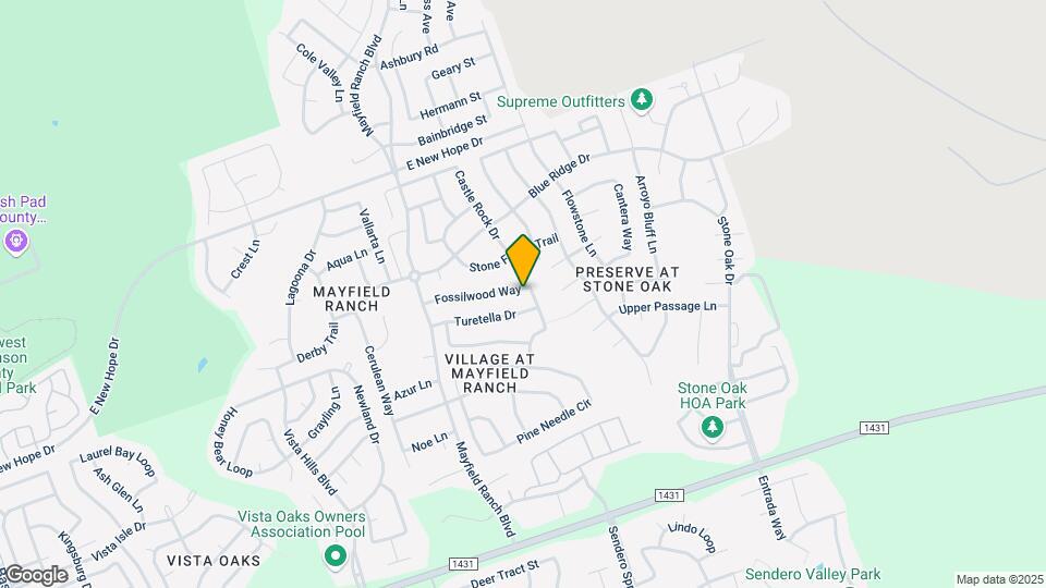 3705 Fossilwood Way Map and Location Details