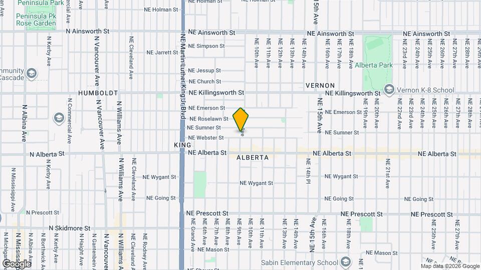 847 NE Webster St Map and Location Details