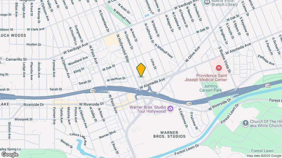 225 N Cordova St Map and Location Details