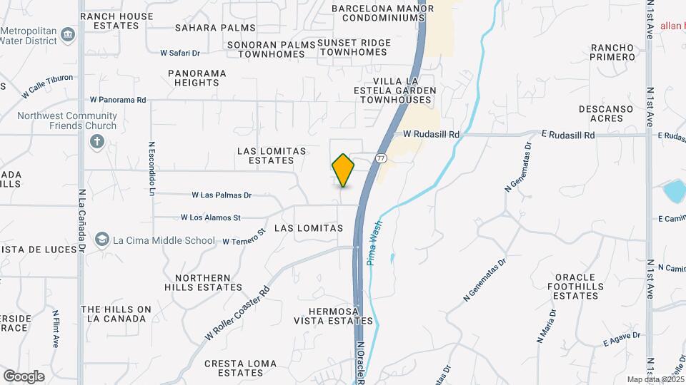 5842 N Placita de Las Lomitas Map and Location Details