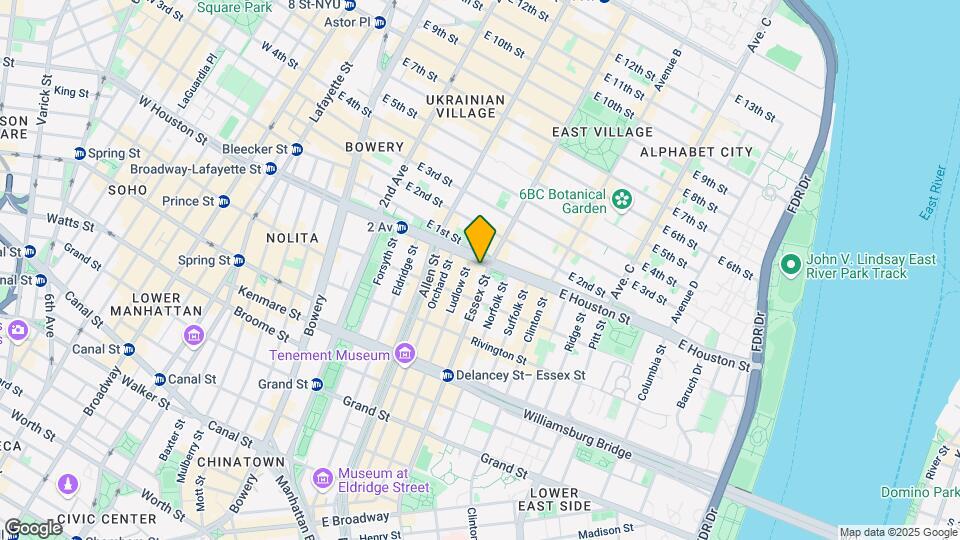 217 E Houston St Mapa y Detalles de la Ubicación