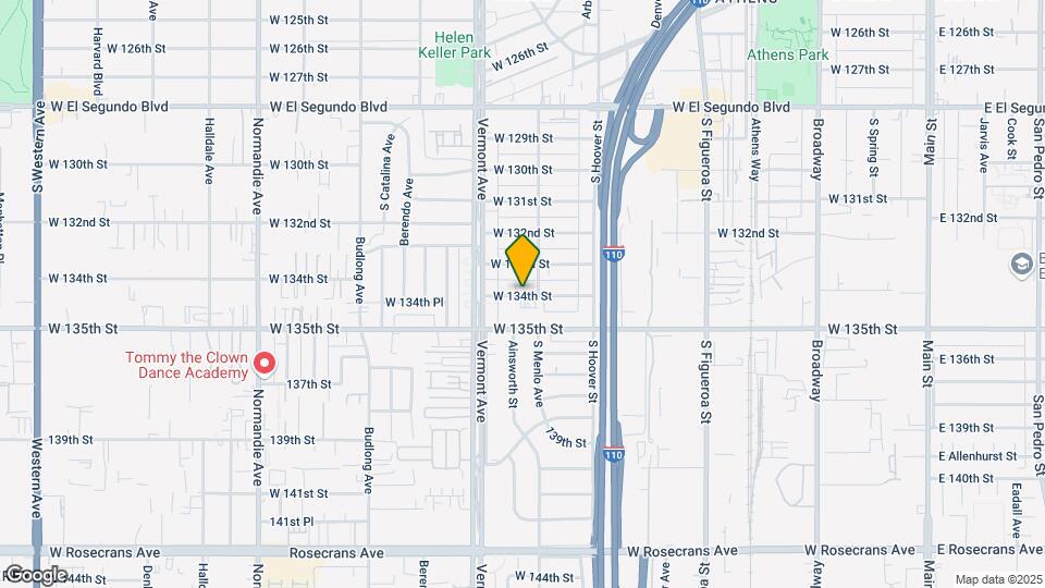 815 W 134th St Mapa y Detalles de la Ubicación