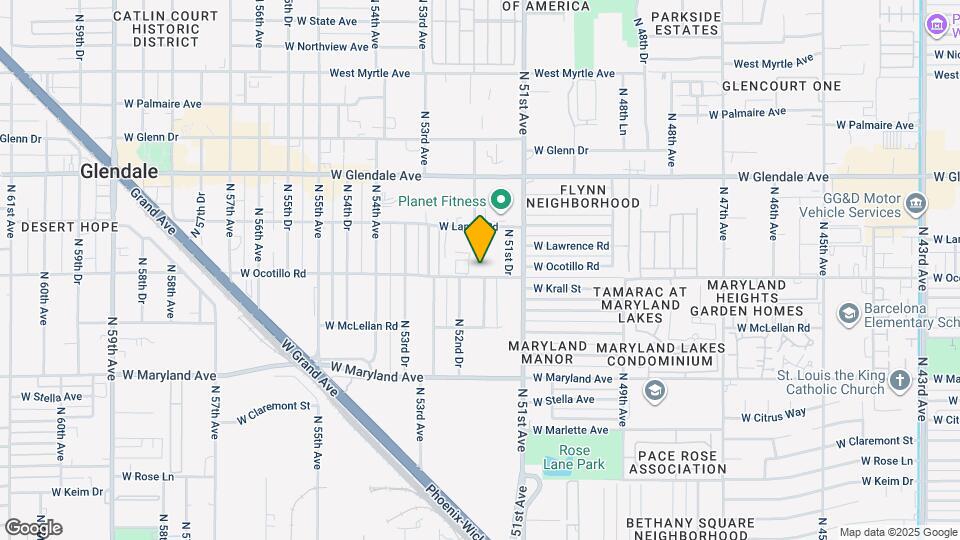 5206 W Ocotillo Rd, Unit A Map and Location Details
