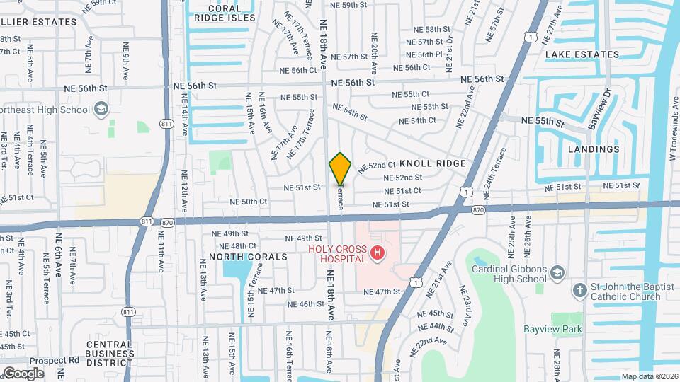 5133 NE 18th Terrace Map and Location Details