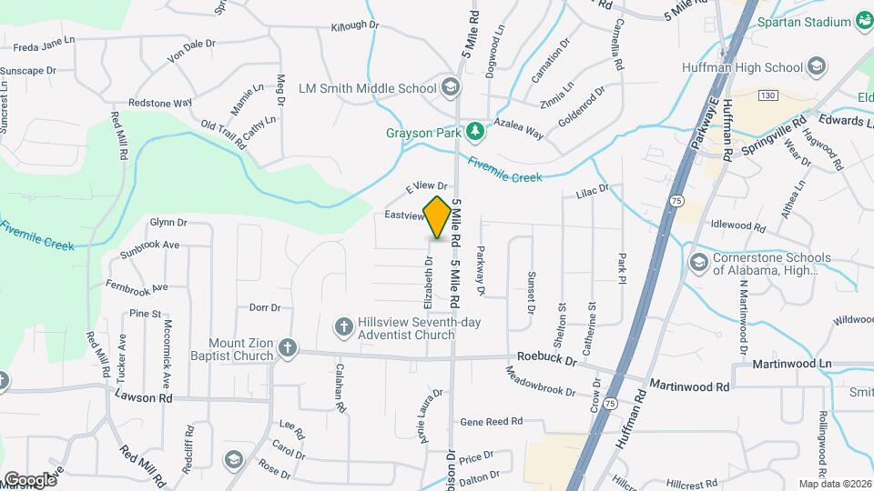 961 Elizabeth Dr Map and Location Details