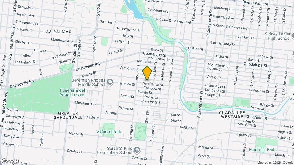 1819 San Carlos St Map and Location Details