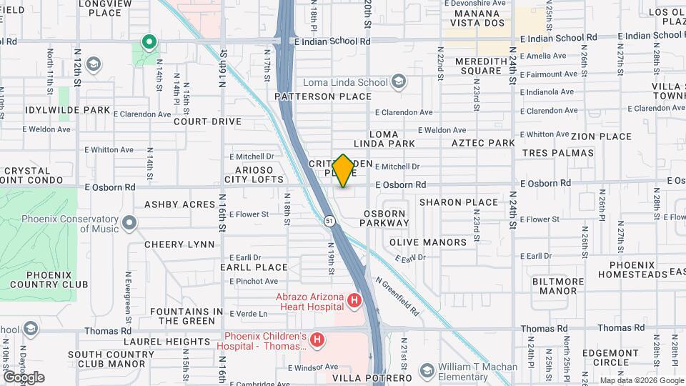 1915 E Osborn Rd Map and Location Details