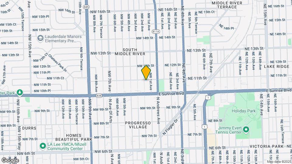 1040 NW 2nd Ave Map and Location Details