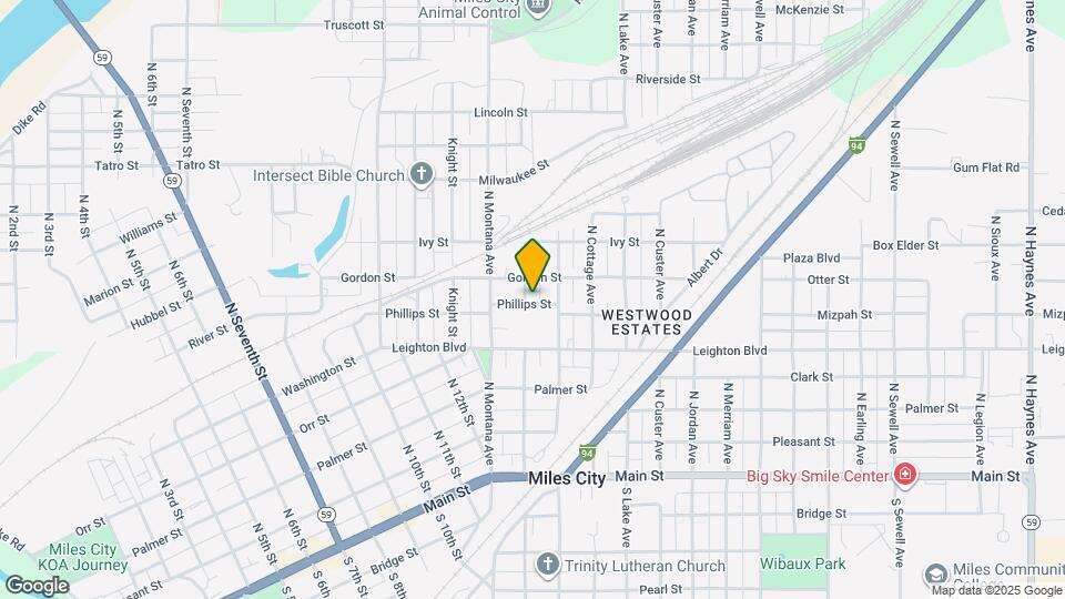 606 N Prairie Ave Map and Location Details